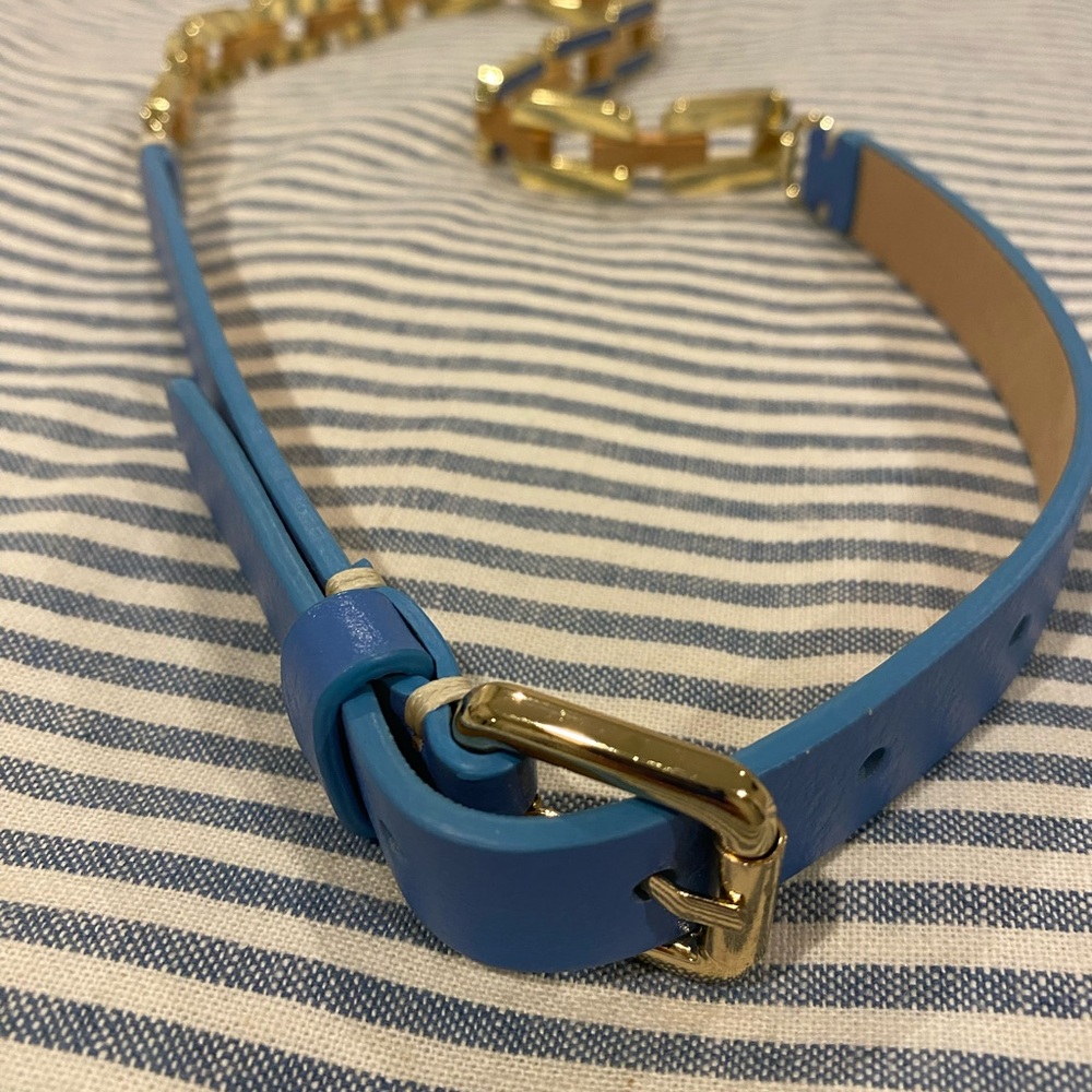 J McLaughlin blue and gold belt